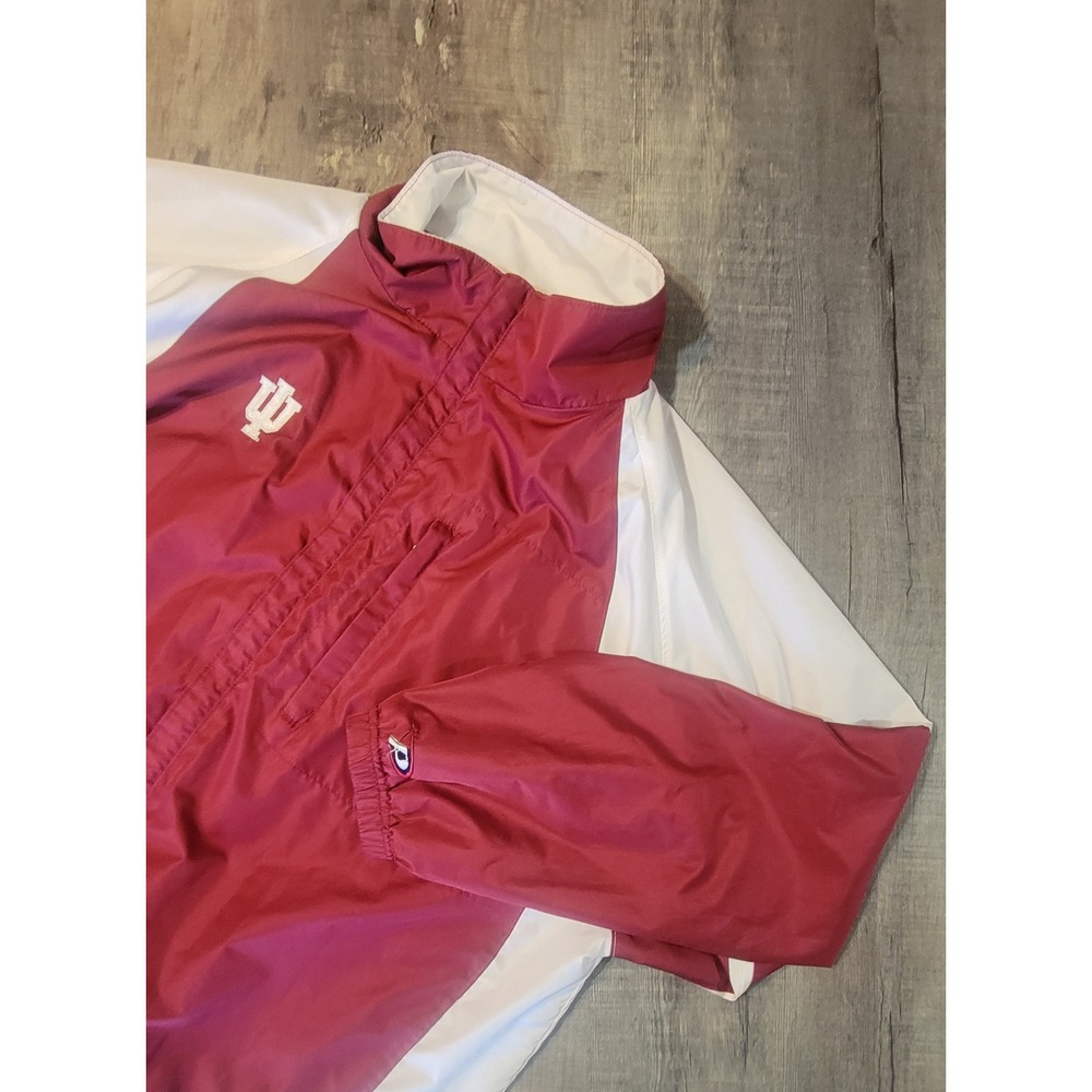 Pro Player Indiana Hoosiers Windbreaker Jacket Mens 2XL Crimson White Full Zip